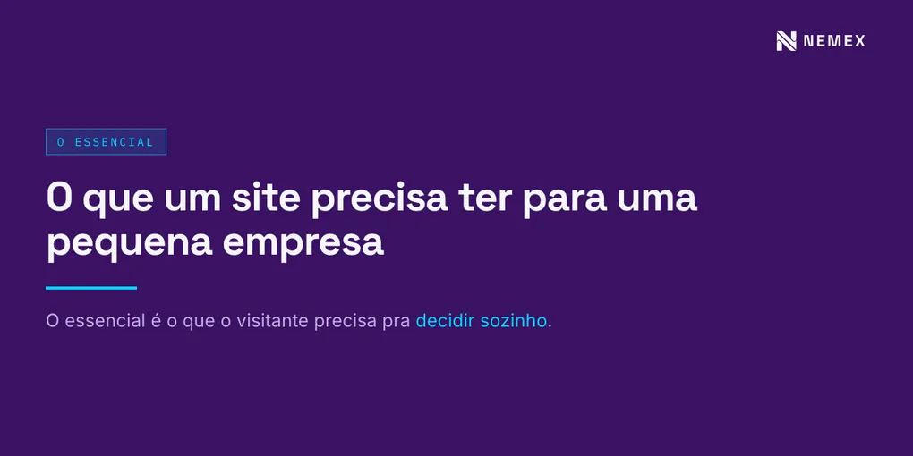 O que um site precisa ter para uma pequena empresa