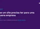 O que um site precisa ter para uma pequena empresa