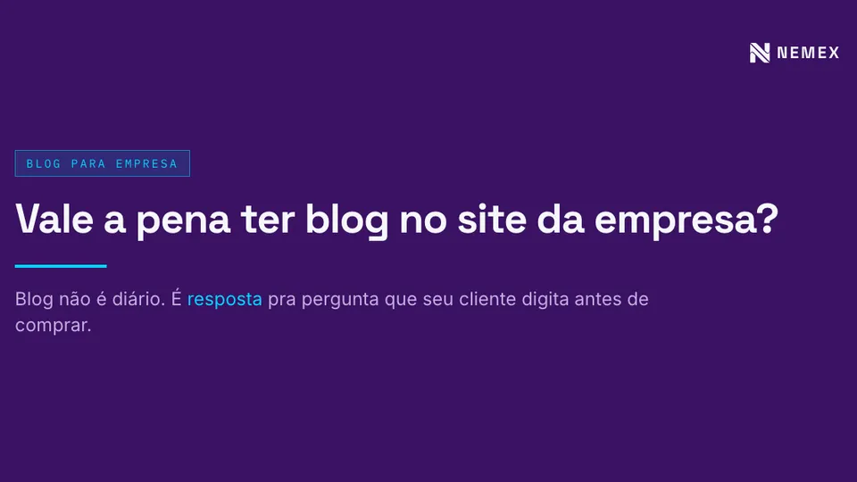 Vale a pena ter blog no site da empresa?